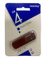 Флеш-накопитель SB4GBLU-BQ SmartBuy USB 2.0 пластик, бордовый