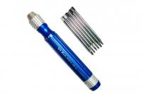 Набор  отверток ручка YaXun YX 361,(6 в 1)металл,синий